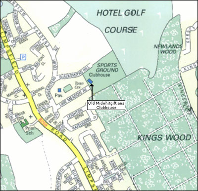 Croydon and District Motor Club Meeting Place on Map